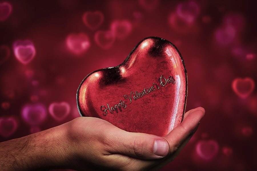 Fenstertapete Valentinstag Herz