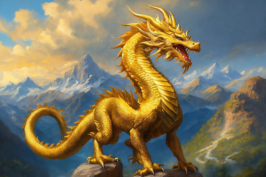 Ai hat einen goldenen Drachen erzeugt