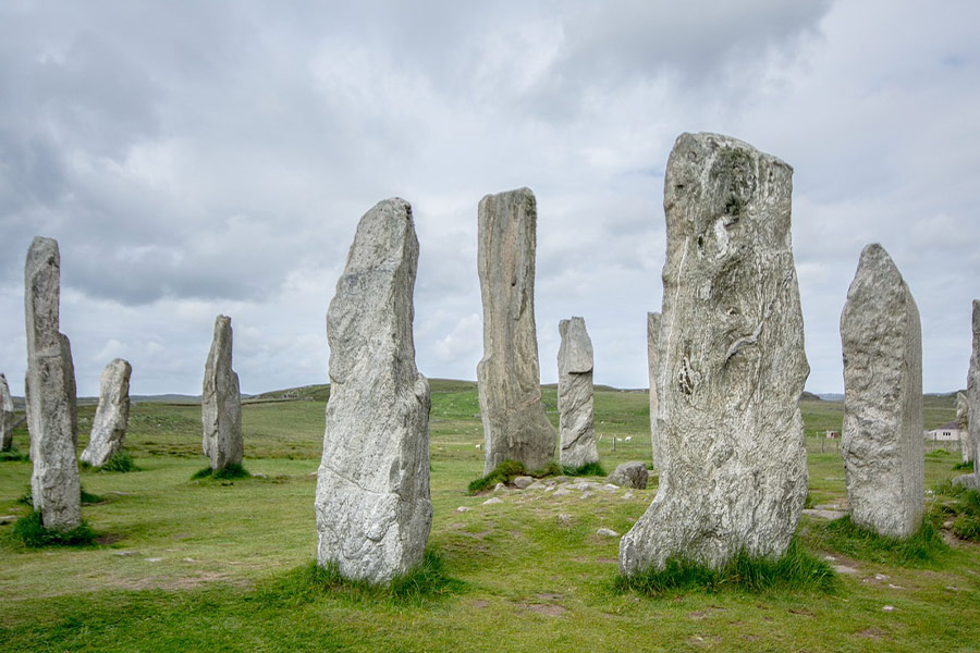 Standing circle stones Scotland