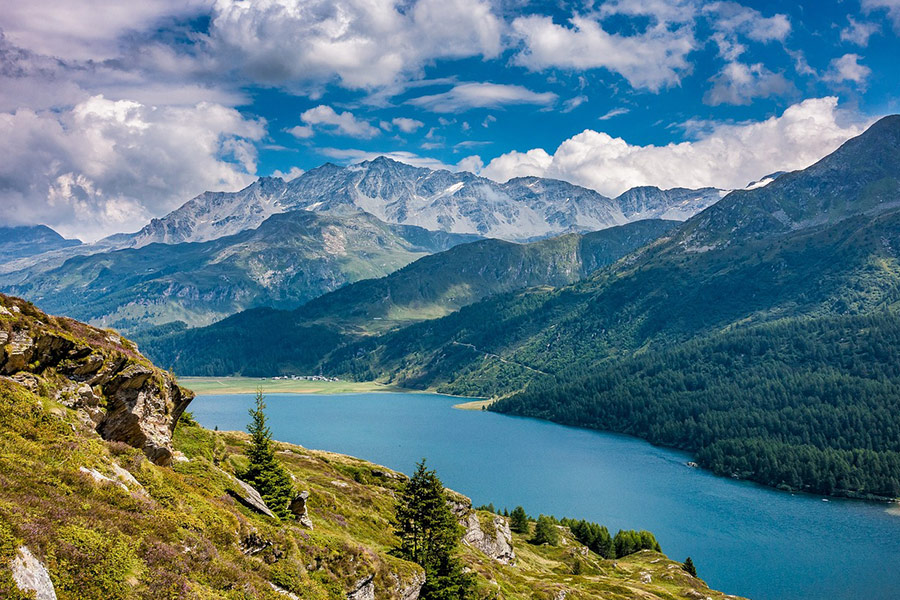 Lake sils Engadine Graubunden