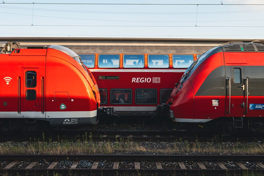 Tracks rail and trains