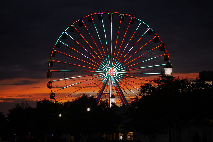 Sky wheel Myrtle beach during summer