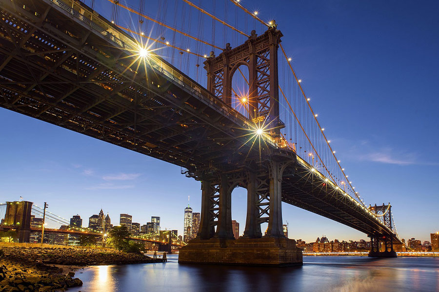 Architecture bridge and building
