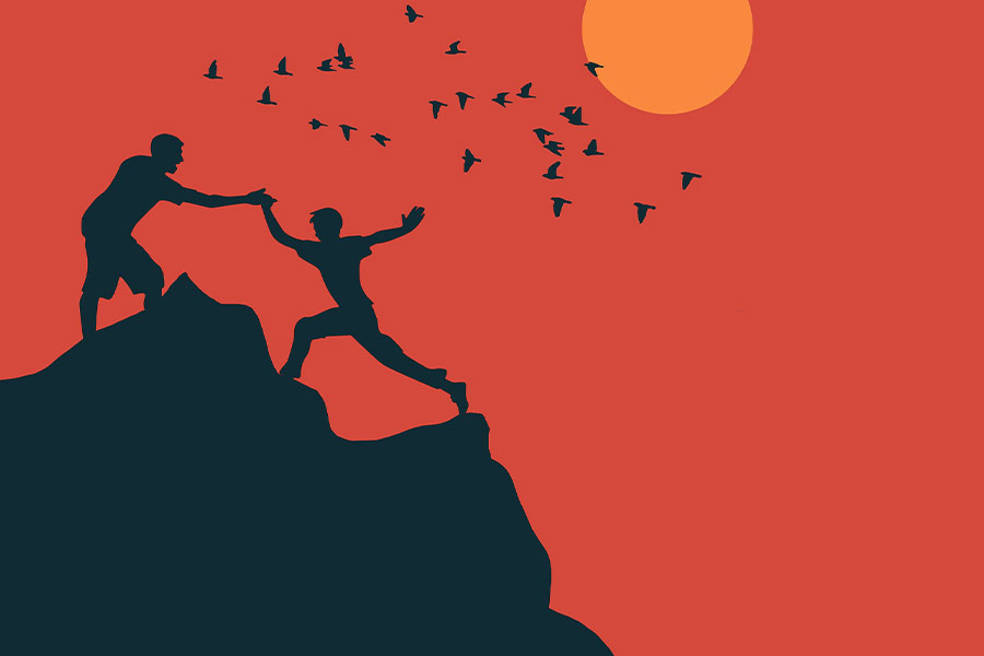 Support each other illustration