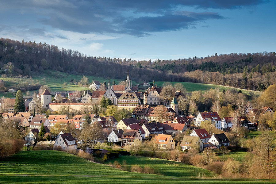 Monastery houses and landscape