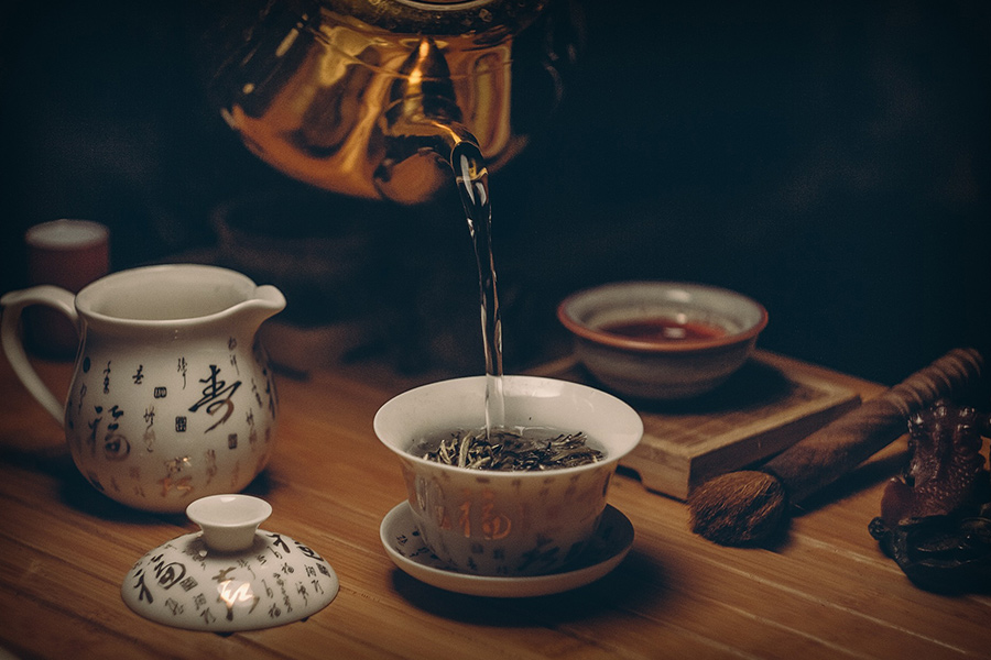 Pouring tea