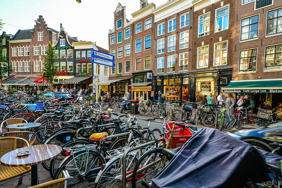 Amsterdam bicycles street