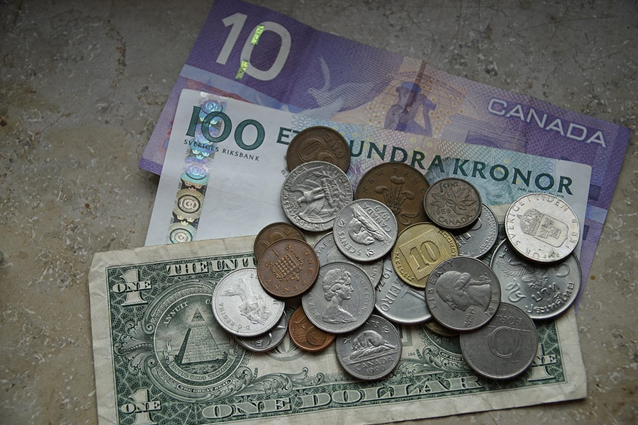 Worldwide money coins