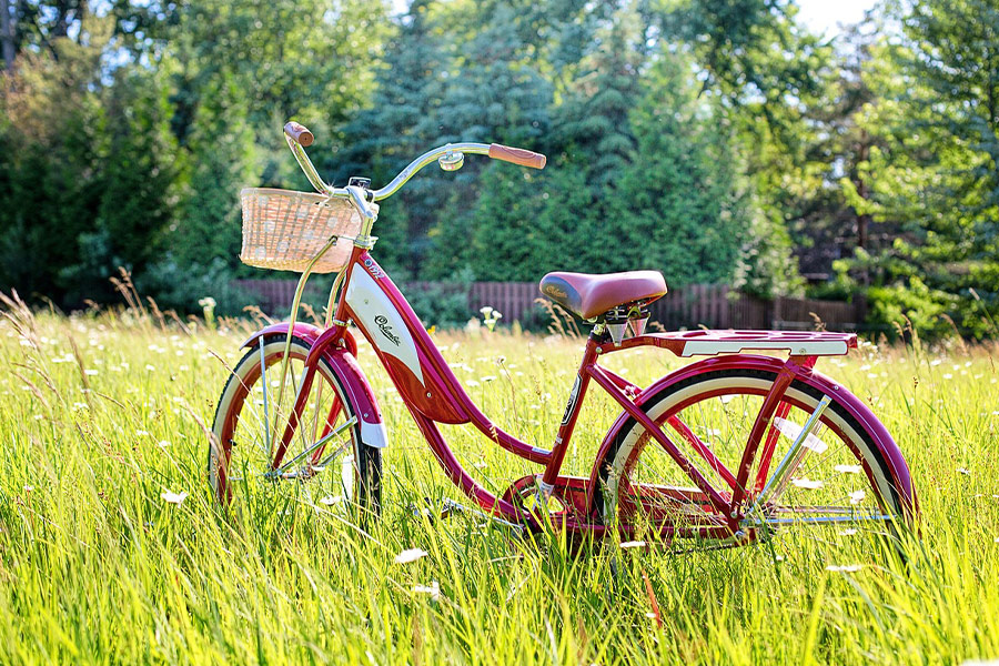 Vintage red bicycle