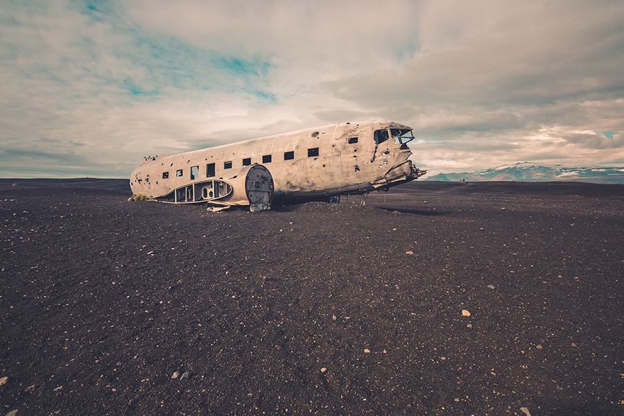 Airplane wreckage
