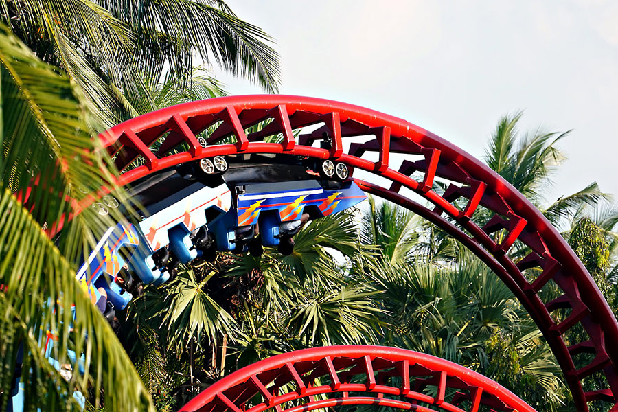 Red roller coaster