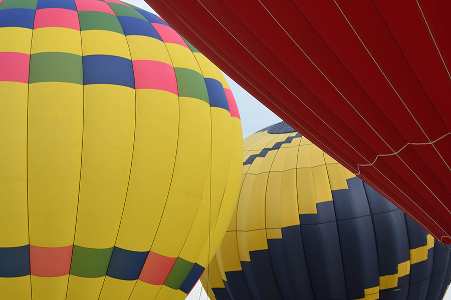 Colorful hot air balloons