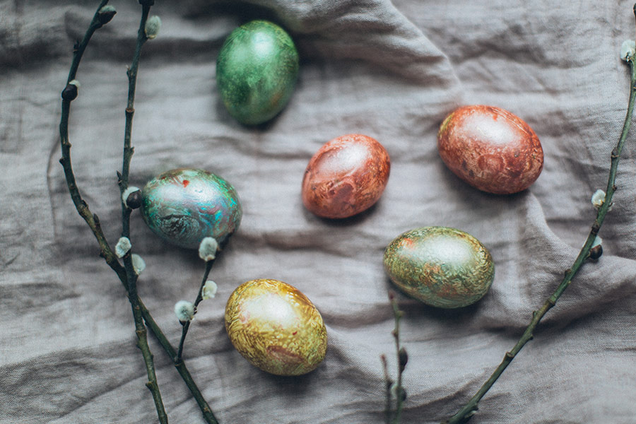 Colorful easter eggs