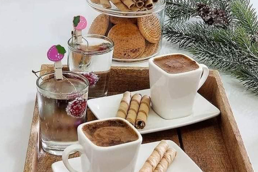 Morning hot choco coffee