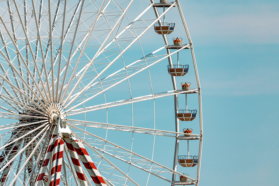 Sky summer amusement park