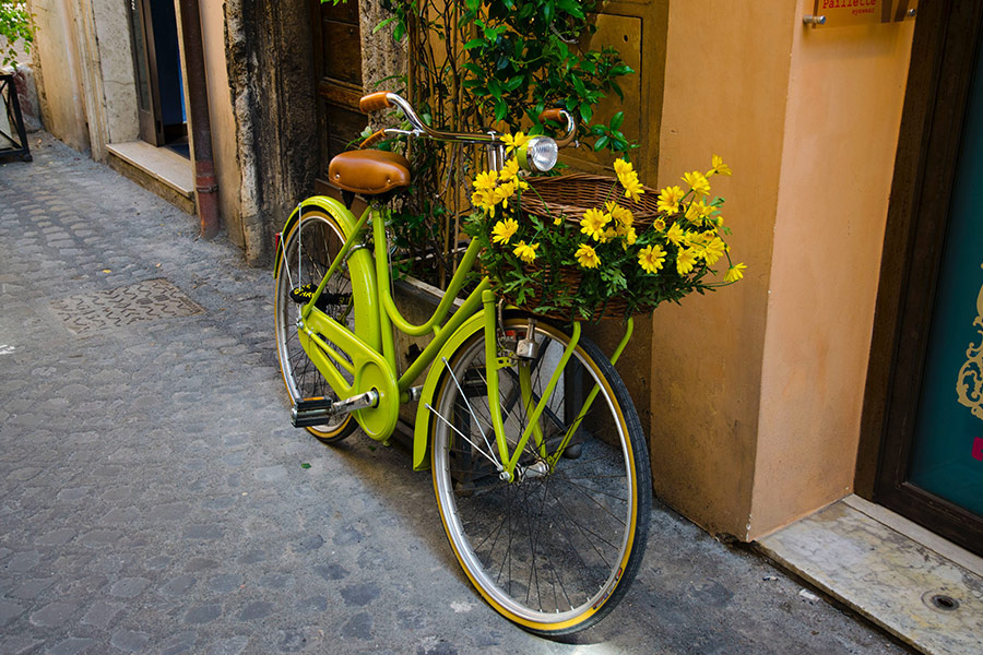 Green cruiser beach bike