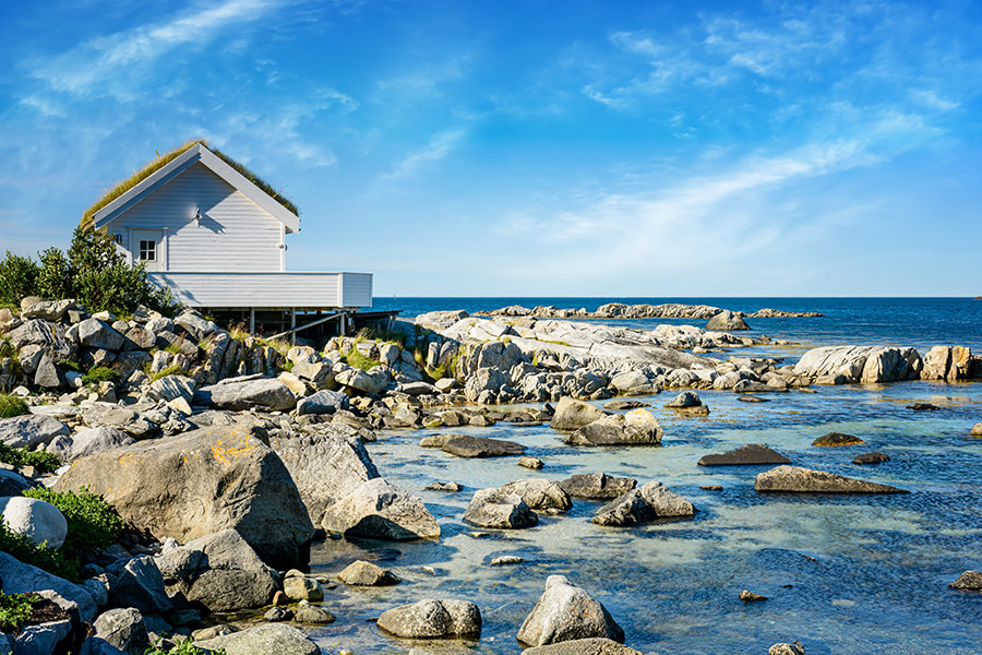 Summer house near sea