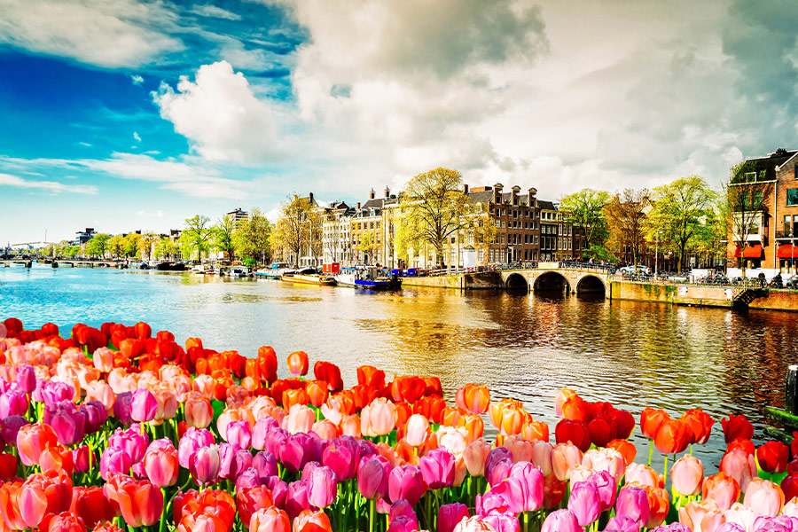 Amstel canal Amsterdam