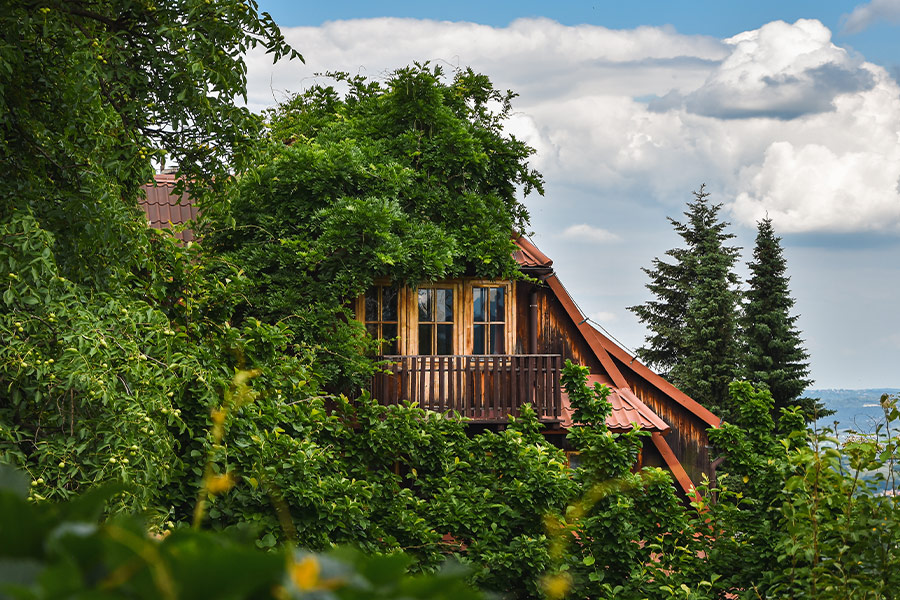 Wooden house Beskidy mountains