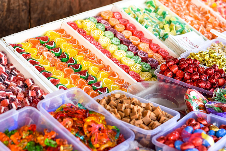 Colorful sweets candies confections