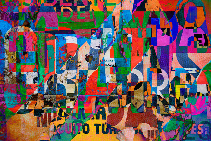 Random collage background