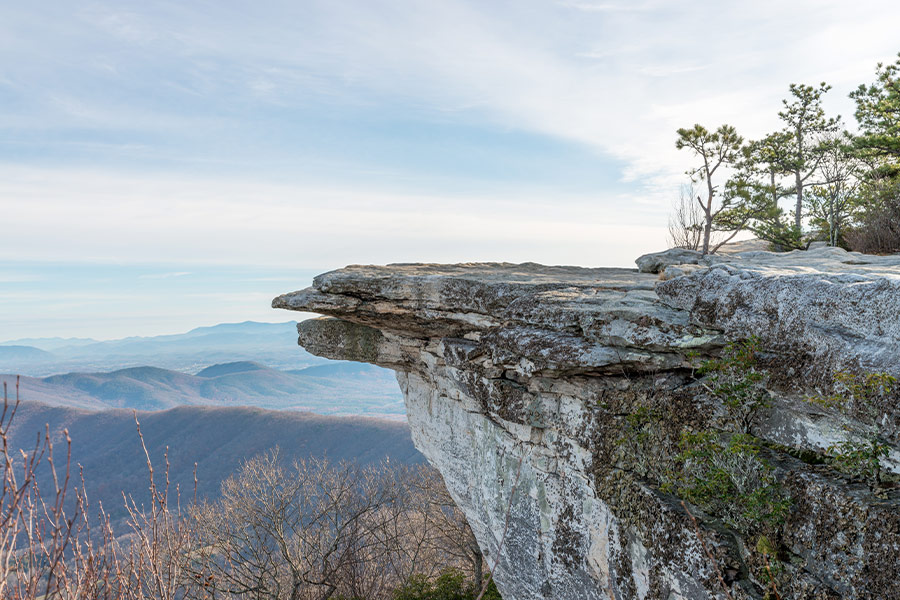 McAfee knob and blue ridge mountains Virginia USA