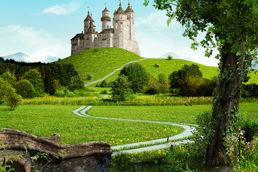 Enchanting old fairytale castle