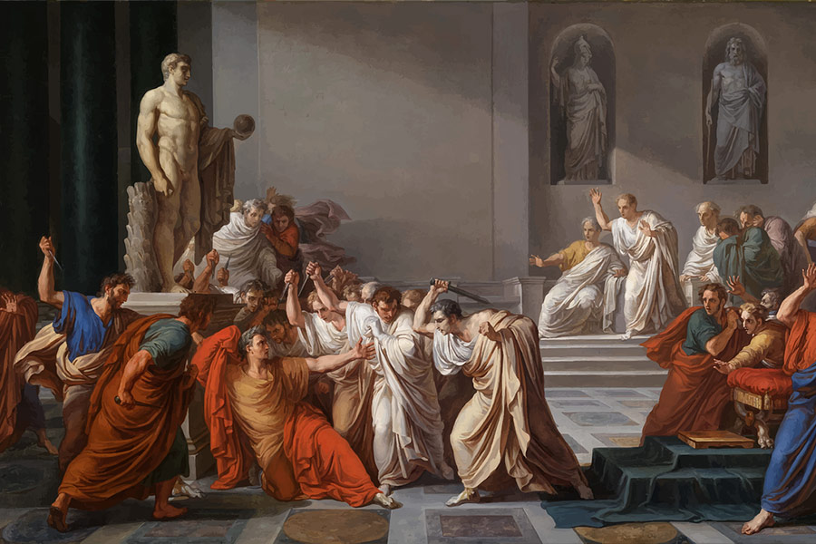 Julius Caesar assassination painting