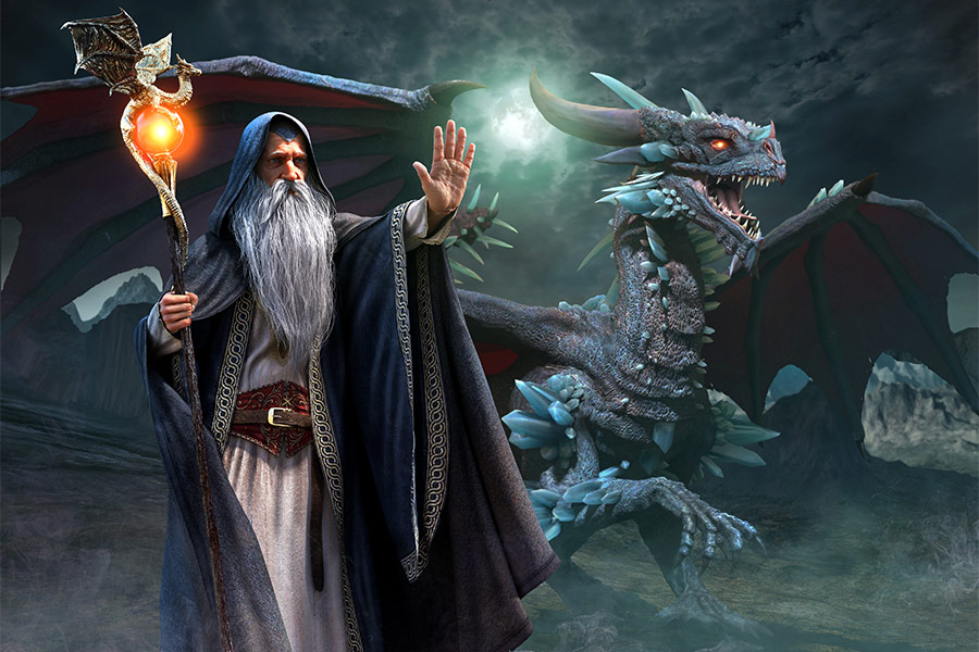 Wizard and dragon