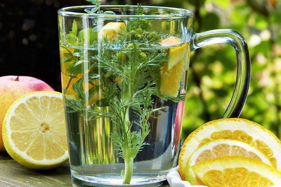 Chamomile lemon fruit tea