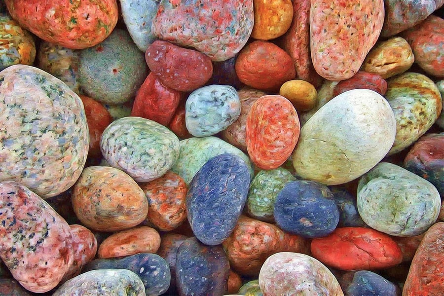 Pebbles stones colorful nature texture