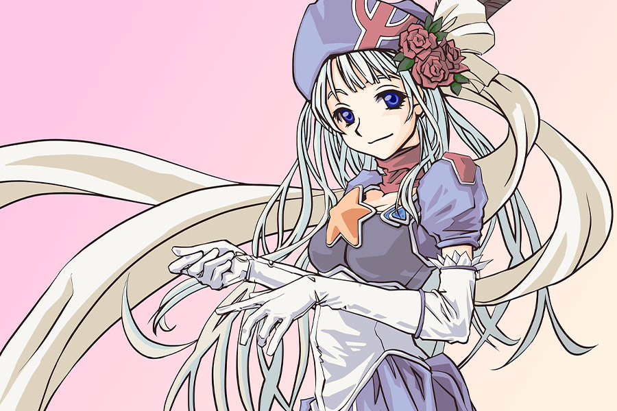 Young cute girl anime