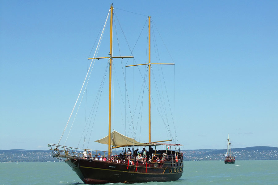 Ship sailing passenger transport