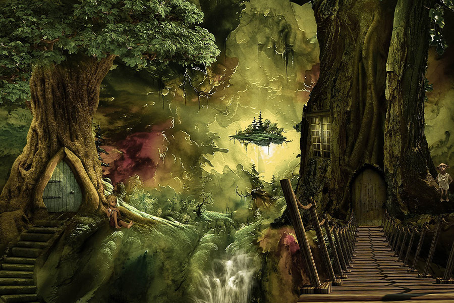 Soul of the forest in fantasy world