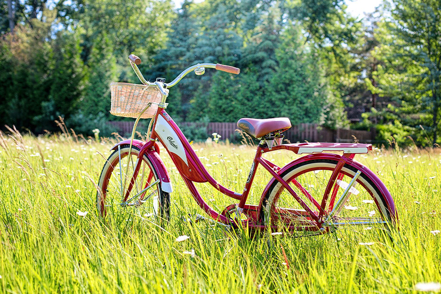 Red bike vintage