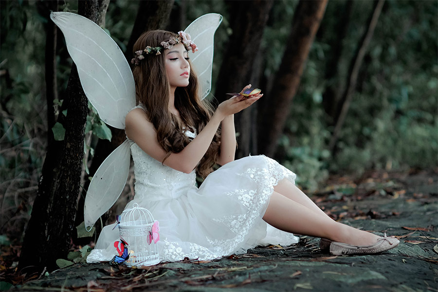Woman in a fairy outfit