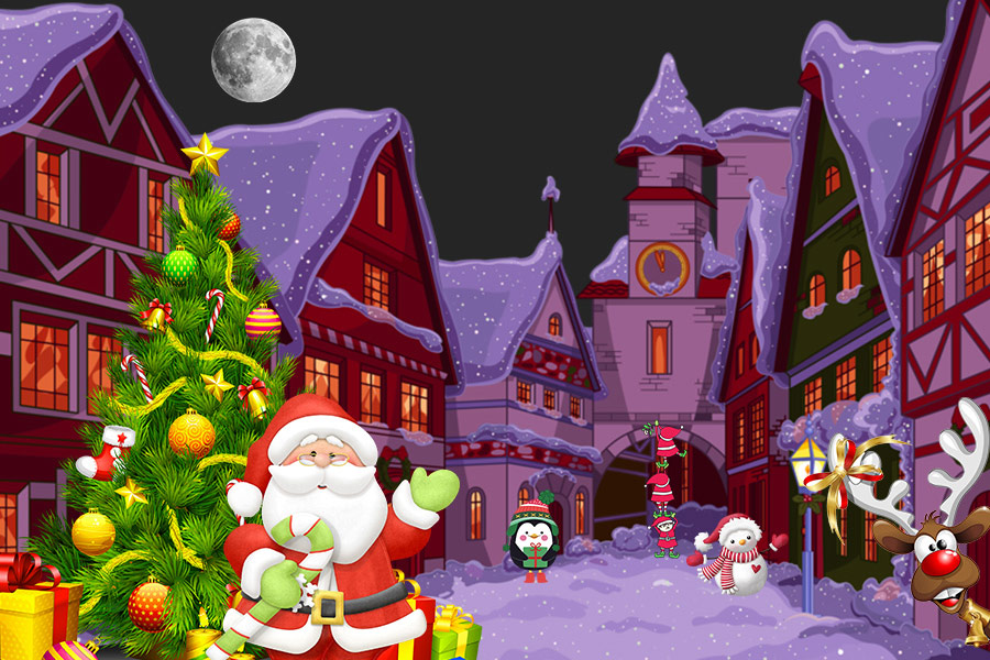 Christmas village winter