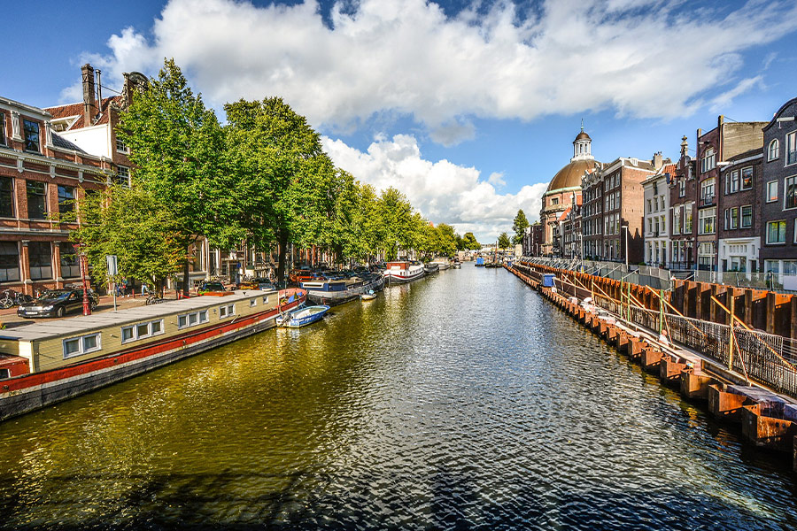 Amsterdam canal sunny