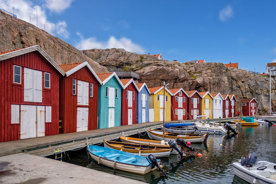 Fishermans colorful hut