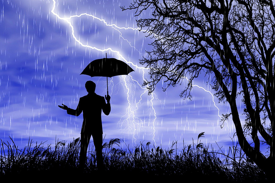 Thunderstorm lightning flash sky nature