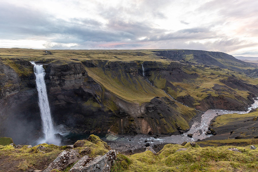 Haifoss Iceland gorgeous waterfall