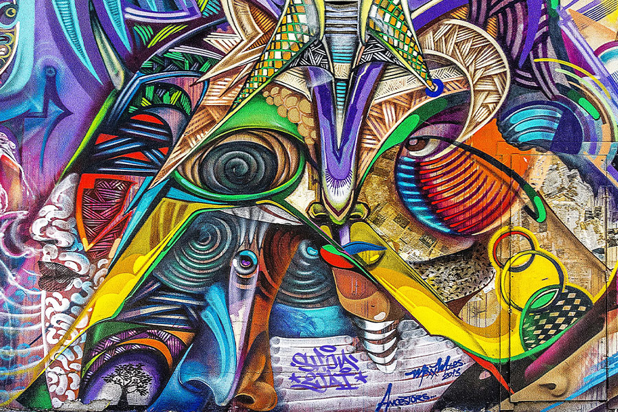 Graffiti grunge street background