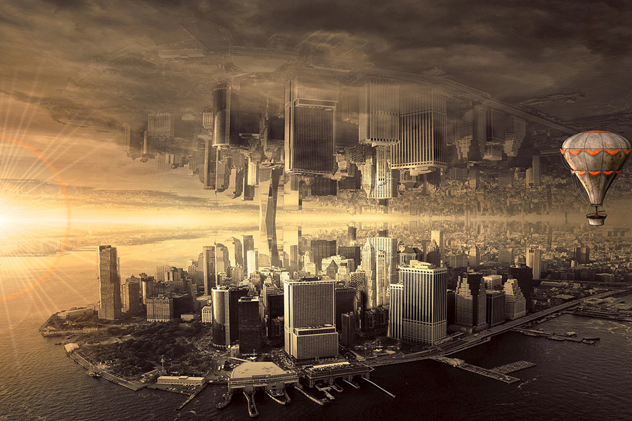 Fantasy city architecture