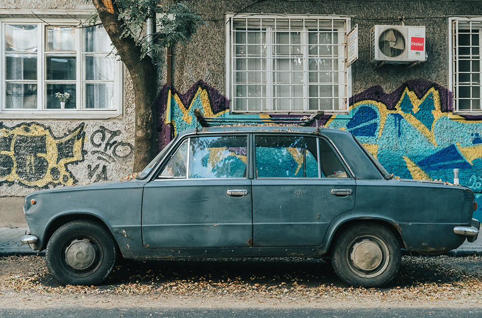 Old car in Sofia