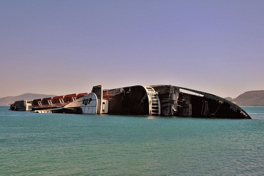 Shipwreck MS Mediterranean sky