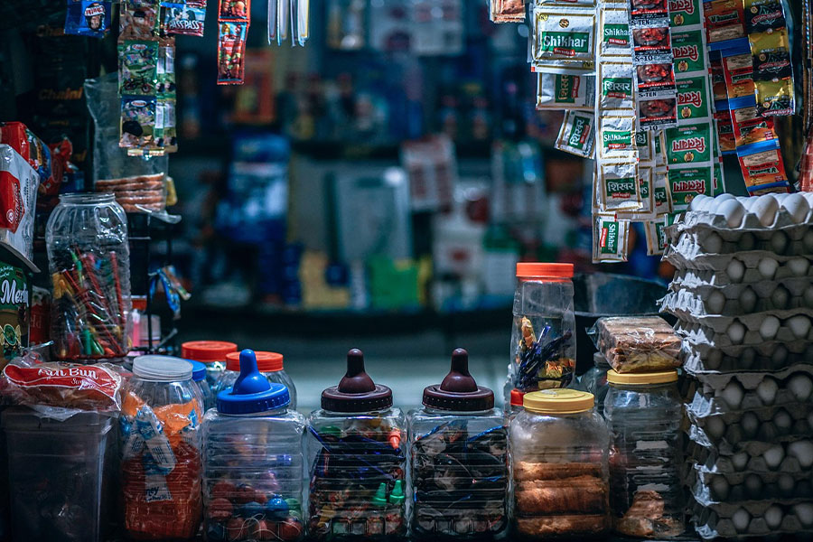 Little store full of stocks