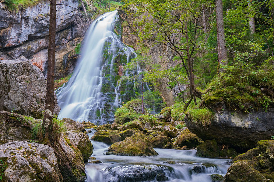 Gollinger waterfalls flow