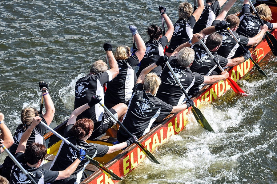 Drachenbootrennen Rudern