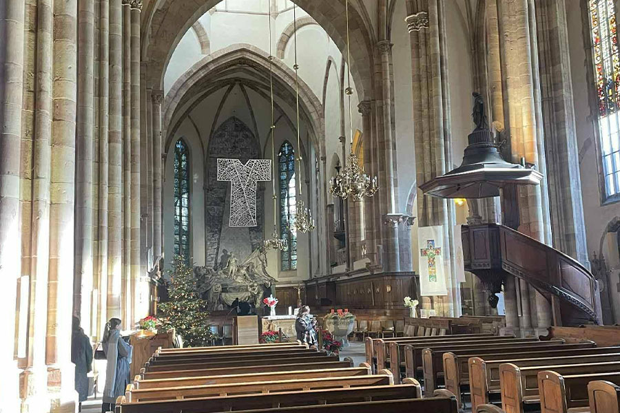 The Strasbourg cathedral with gothic art style