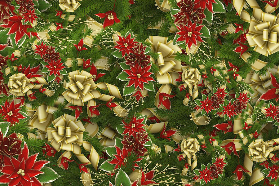 Seamless pattern design with Christmas theme